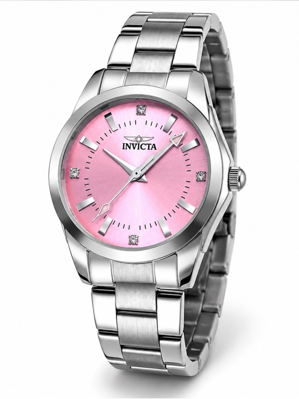 Invicta Celestial Women's Watch - 21mm, Silver and Pink with Austrian Crystals